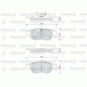 Колодки передние FRIXA FPS05 (ан. DBS2584) RENAULT DUSTER, FLUENCE, MEGANE III